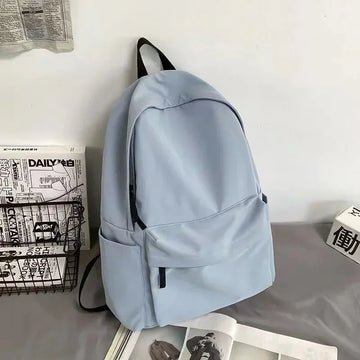 Xajzpa Black Grey White Red Versatile Backpack High Quality Large Capacity Waterproof Travel Bag Washable Nylon Computer Bag Unisex